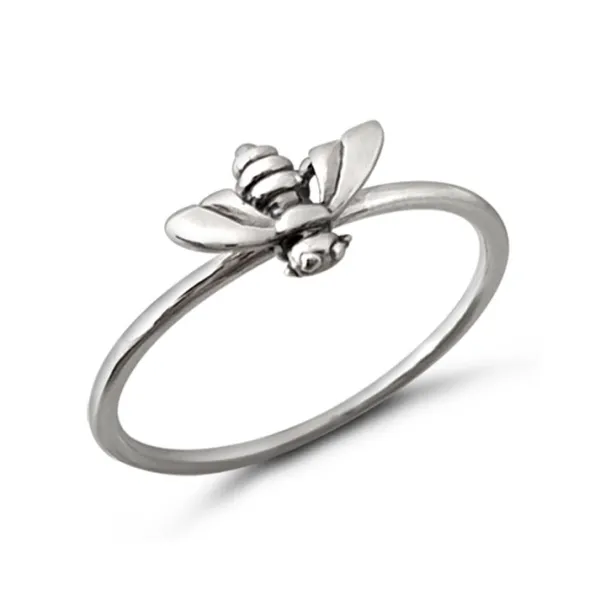 Studio Jewellery Feature & Stacker Rings | Rings-Small Bee Silver Ring