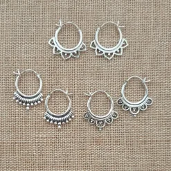Studio Jewellery Earring Jackets And Threaders | Earrings-Small Boho Silver Hoop Earrings