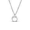 Studio Jewellery Necklaces-Small Crescent Moon Silver Necklace