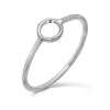 Studio Jewellery Feature & Stacker Rings | Rings-Small Hollow Circle Silver Ring