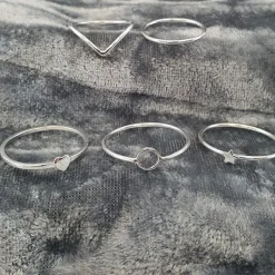 Studio Jewellery Feature & Stacker Rings | Rings-Small Hollow Circle Silver Ring