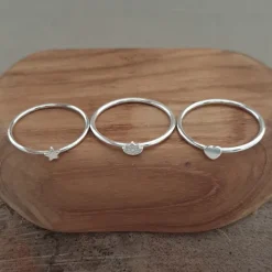 Studio Jewellery Feature & Stacker Rings | Rings-Small Lotus Silver Ring