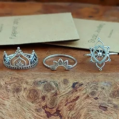 Studio Jewellery Feature & Stacker Rings | Rings-Small Mandala Silver Ring