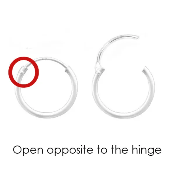 Studio Jewellery Hoop Earrings | Earrings-Small 8-16mm Sterling Silver Hoop Sleeper Earrings