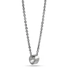 Studio Jewellery Necklaces-Small Tube Silver Necklace