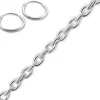 Studio Jewellery Necklaces-Standard 45cm Silver Chain Necklace + Hoops