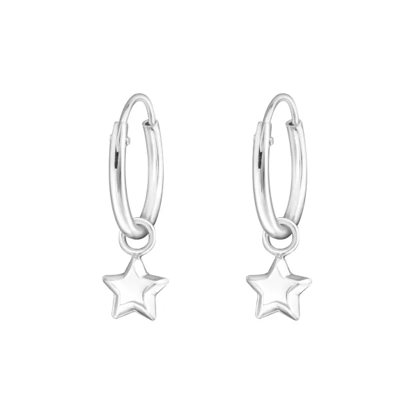 Studio Jewellery Hoop Earrings | Earrings-Star Hoop Earrings