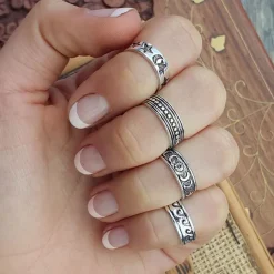 Studio Jewellery Midi And Knuckle Rings | Rings-Star Star Moon Knuckle Ring