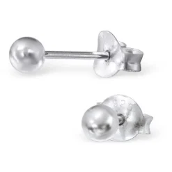 Studio Jewellery Stud Earrings | Earrings-925 Sterling Silver 3mm Ball Stud Earrings