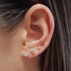 Studio Jewellery Stud Earrings | Earrings-Sterling Silver 4mm Knot Earring Studs