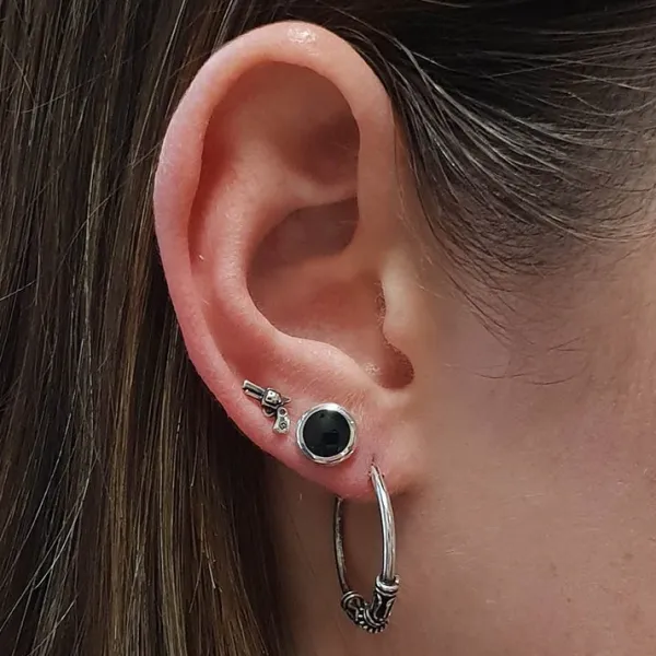 Studio Jewellery Stud Earrings | Earrings-925 Sterling Silver Pistol Ear Studs