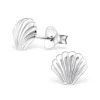 Studio Jewellery Stud Earrings | Earrings-925 Sterling Silver Sea Shell Earring Studs
