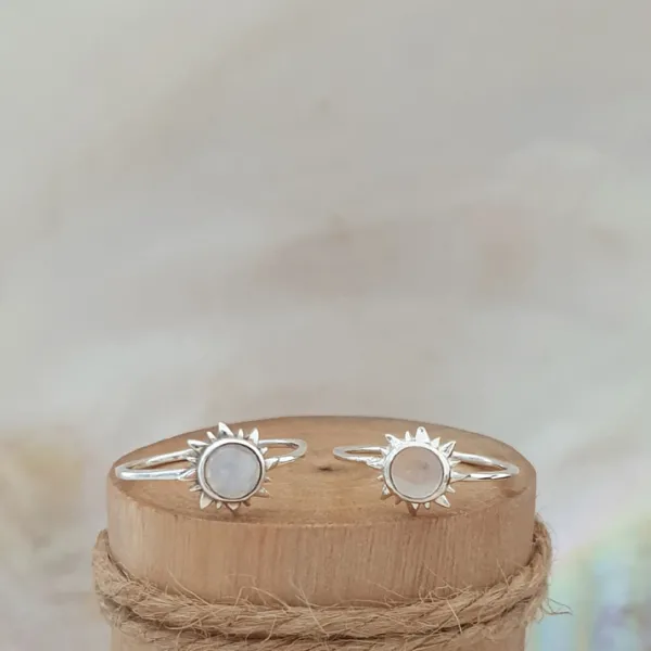 Studio Jewellery Gem Stone Rings | Rings-Sun Rose Quartz Silver Gemstone Ring
