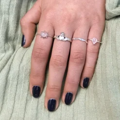 Studio Jewellery Gem Stone Rings | Rings-Sun Rose Quartz Silver Gemstone Ring