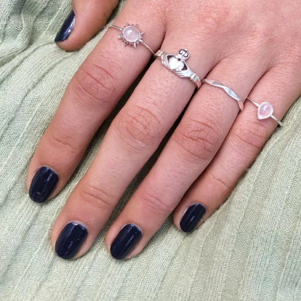 Studio Jewellery Gem Stone Rings | Rings-Sun Rose Quartz Silver Gemstone Ring