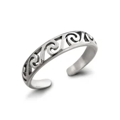 Studio Jewellery Midi And Knuckle Rings | Rings-Surf Band Silver Knuckle Ring