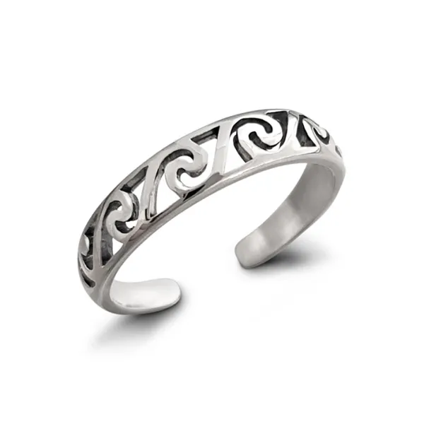 Studio Jewellery Midi And Knuckle Rings | Rings-Surf Band Silver Knuckle Ring