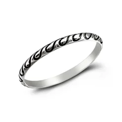 Studio Jewellery Feature & Stacker Rings | Rings-Surf Band Silver Ring