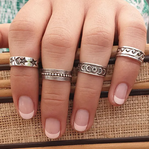 Studio Jewellery Midi And Knuckle Rings | Rings-Surf Row Knuckle Ring