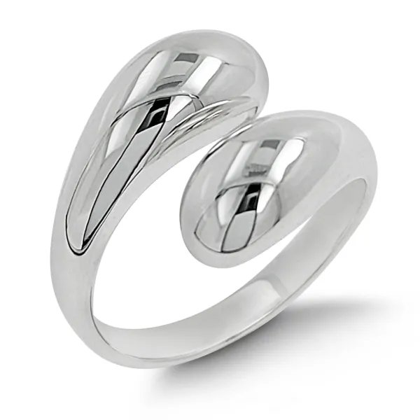 Studio Jewellery Rings-Tears Wrap Silver Ring