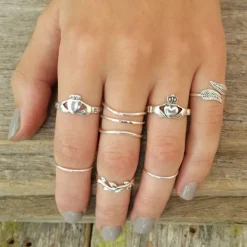 Studio Jewellery Feature & Stacker Rings | Rings-The Rock Stacker Ring in 925 Sterling Silver