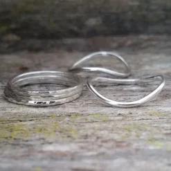 Studio Jewellery Feature & Stacker Rings | Rings-The Rock Stacker Ring in 925 Sterling Silver