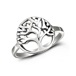 Studio Jewellery Feature & Stacker Rings | Rings-The Tree Of Life Silver Ring