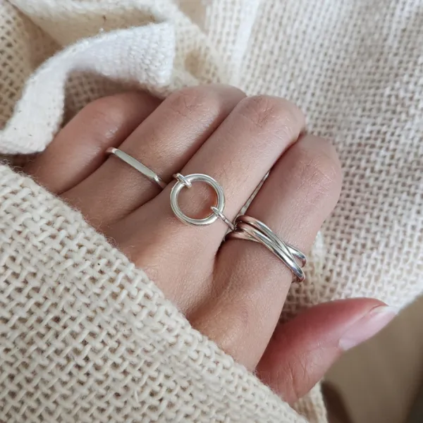 Studio Jewellery Feature & Stacker Rings | Rings-The Trio Ring