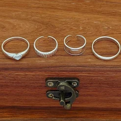 Studio Jewellery Midi And Knuckle Rings | Rings-Thick 2 Edge Silver Midi Ring