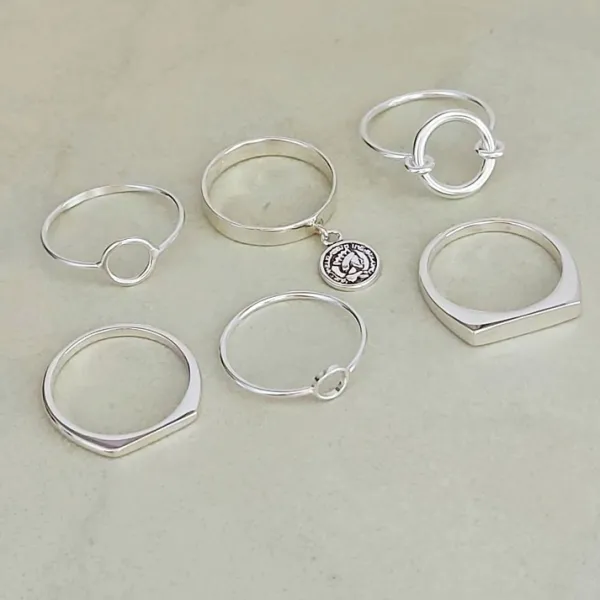 Studio Jewellery Rings | Feature & Stacker Rings-Thick Oblong Signet Ring