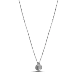 Studio Jewellery Necklaces-Three Circles Silver Necklace