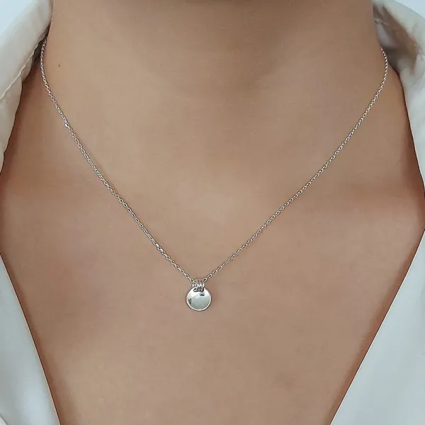 Studio Jewellery Necklaces-Three Circles Silver Necklace