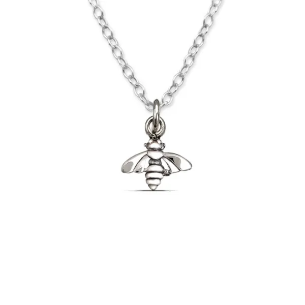 Studio Jewellery Necklaces-Tiny Bee Silver Necklace