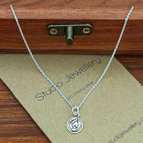 Studio Jewellery Necklaces-Tiny Coin Silver Necklace