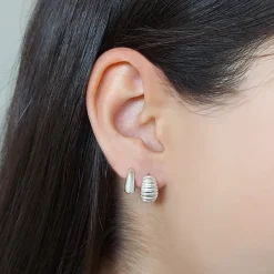 Studio Jewellery Hoop Earrings | Earrings-Tiny Dome Huggie Hoops