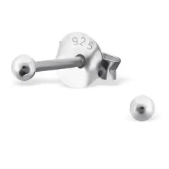 Studio Jewellery Stud Earrings | Earrings-Tiny 2mm Ball Stud Silver Earrings