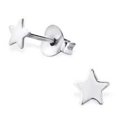 Studio Jewellery Stud Earrings | Earrings-Tiny 3mm Star Earring Studs in Sterling Silver