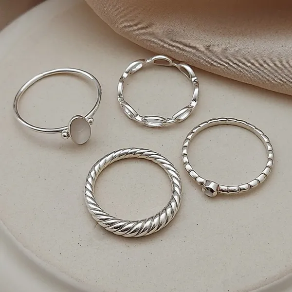 Studio Jewellery Gem Stone Rings | Rings-Tiny Pearl Bead Band