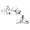 Studio Jewellery Stud Earrings | Earrings-Tiny Whale Tail Sterling Silver Ear Studs