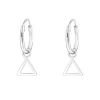 Studio Jewellery Hoop Earrings | Earrings-Triangle Charm Hoop Earrings