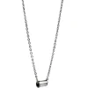 Studio Jewellery Necklaces-Tube Silver Necklace