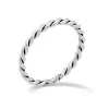 Studio Jewellery Rings | Feature & Stacker Rings-Twisted Rope Ring in Oxidised 925 Sterling Silver