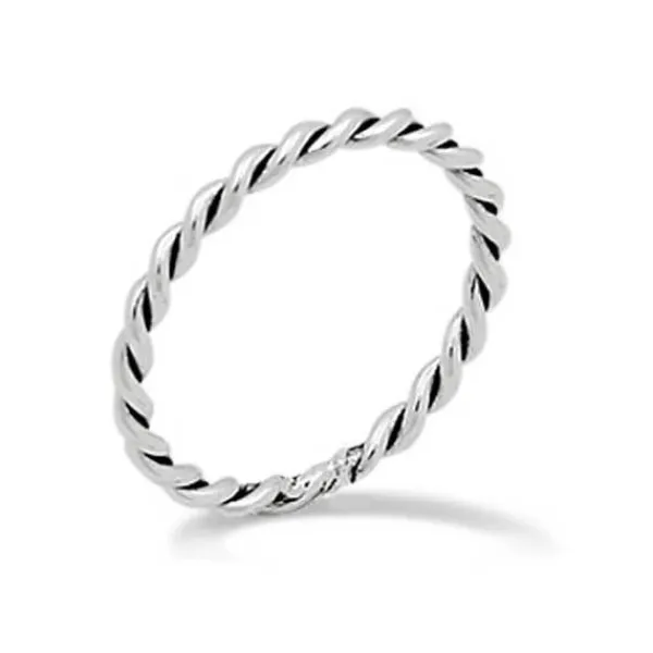 Studio Jewellery Rings | Feature & Stacker Rings-Twisted Rope Ring in Oxidised 925 Sterling Silver