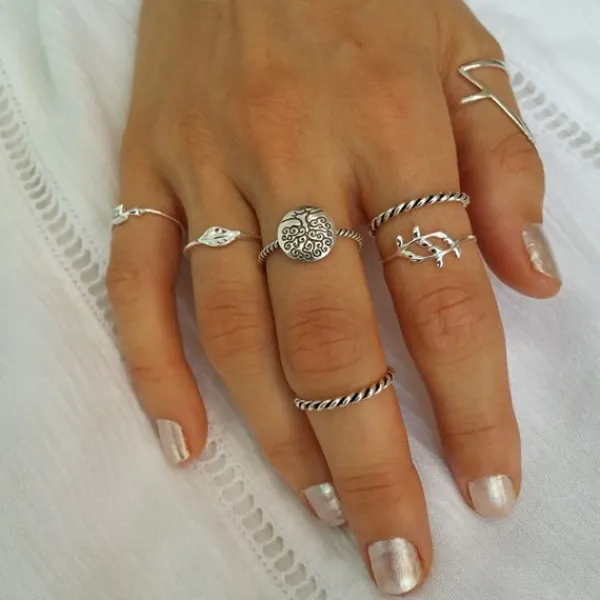 Studio Jewellery Rings | Feature & Stacker Rings-Twisted Rope Ring in Oxidised 925 Sterling Silver