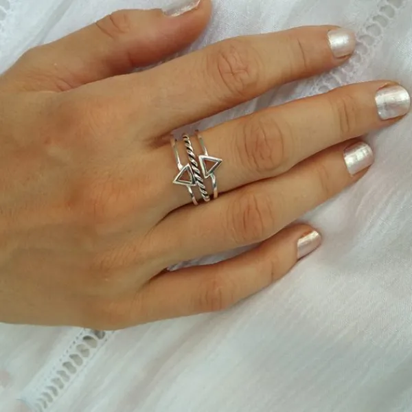 Studio Jewellery Rings | Feature & Stacker Rings-Twisted Rope Ring in Oxidised 925 Sterling Silver