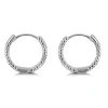 Studio Jewellery Hoop Earrings | Earrings-Twisted Rope Silver Hoop Earrings