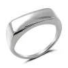 Studio Jewellery Feature & Stacker Rings | Rings-Unisex Oblong Signet Silver Ring