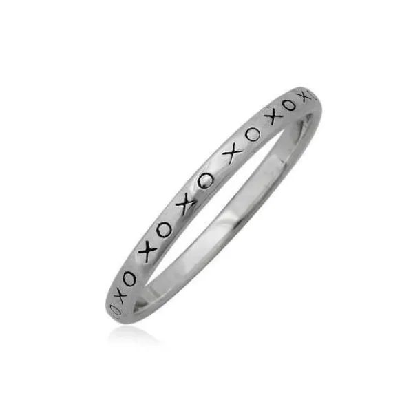 Studio Jewellery Feature & Stacker Rings | Rings-XOXOXO Ring in solid 925 Sterling Silver