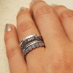 Studio Jewellery Feature & Stacker Rings | Rings-XOXOXO Ring in solid 925 Sterling Silver