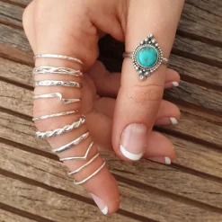 Studio Jewellery Feature & Stacker Rings | Rings-XOXOXO Ring in solid 925 Sterling Silver